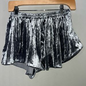 Silver Velvet Forever 21 Mini Shorts Sz S